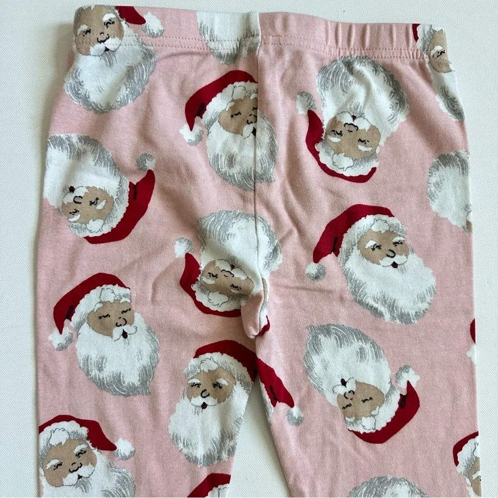 Carter's Pink Santa Kids Pajama Set Size 7
